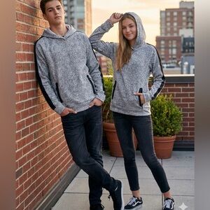 Gray BKC Unisex Hoodie Size L